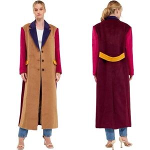 English Factory color-block trench. NWT